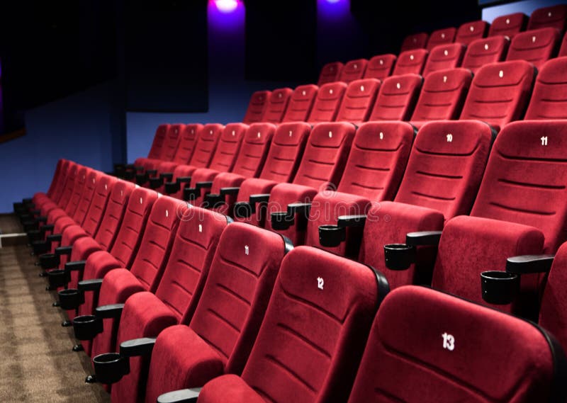 Cinema seats stock image. Image of premiere, hall, industry 11256915