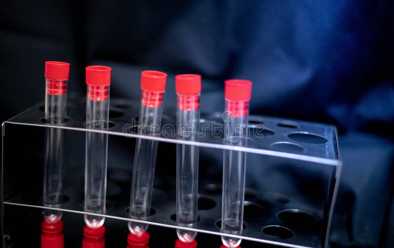 Rows of Laboratory Test Tubes Use for Experiment Scientist. for the Science Room and Laboratory