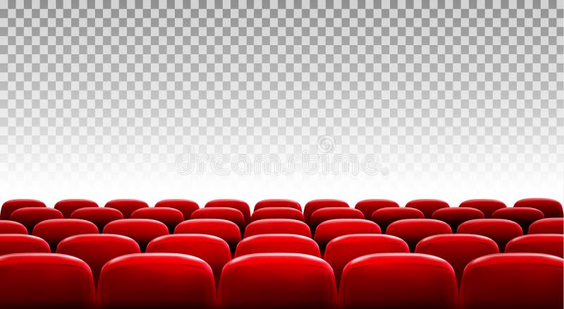 Rows of red cinema or theater seats stock illustration Rows of red cinema or theater seats stock illustration