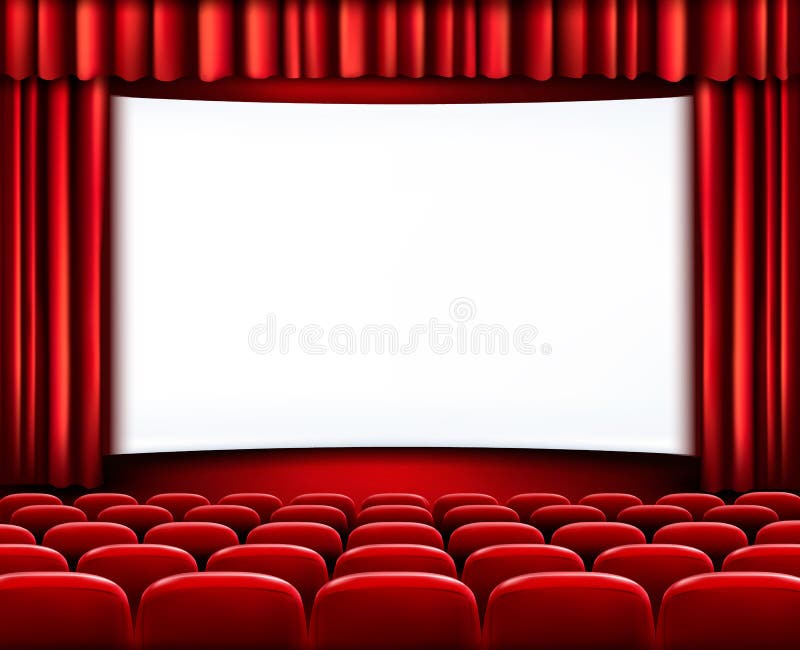 Rows of red cinema or theater seats stock illustration Rows of red cinema or theater seats stock illustration