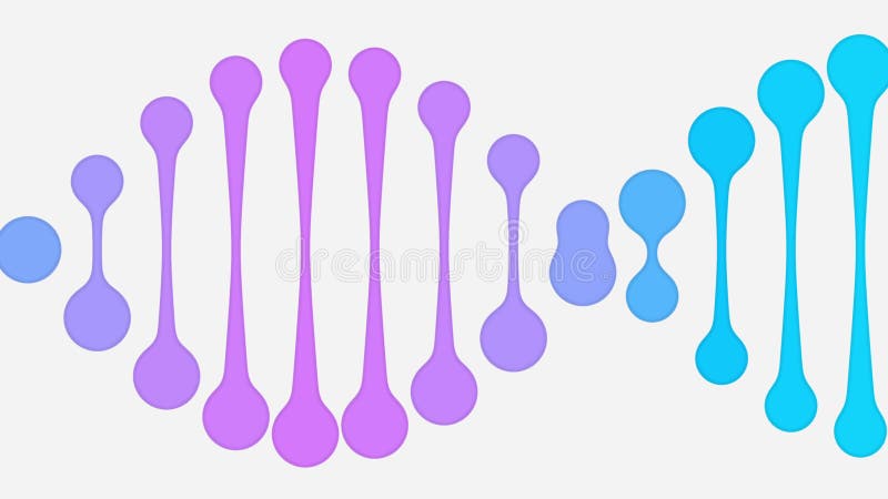 Roxo e ícone simplificado azul do ADN Ilustração de Minimalistic ilustração stock
