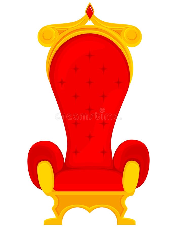 King Throne in Cartoon Style Stock Illustration - Illustration of chair,  king: 199117435