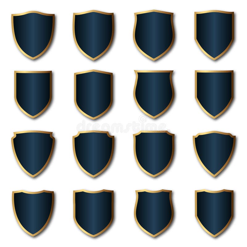 Royal badge and shield set vector vector illustration