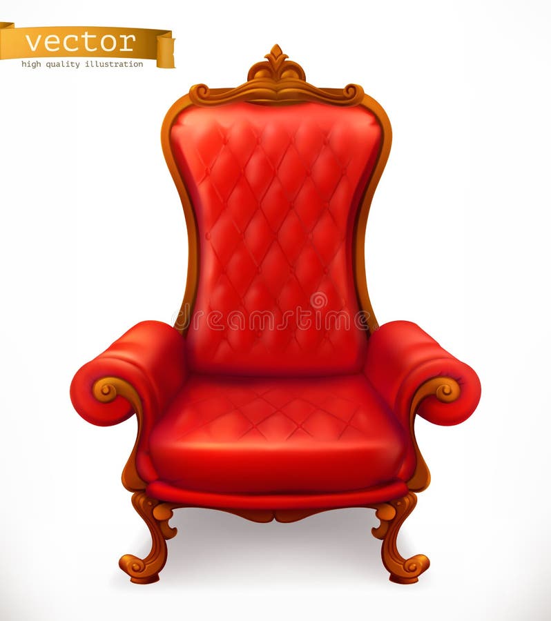 Golden Throne Chair Isolated Stock Illustration Illustration of
