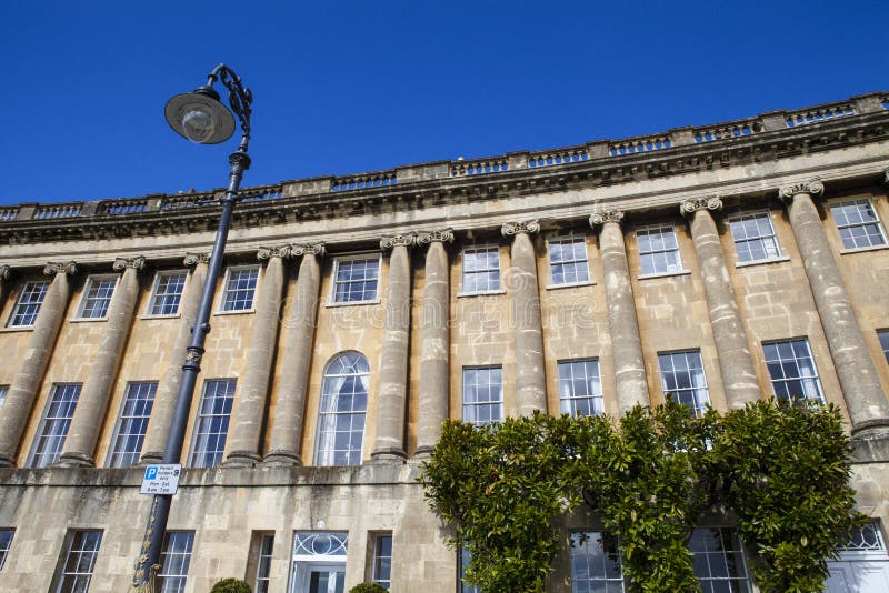 Royal Crescent in Bath stock image. Image of houses, facade 70201973