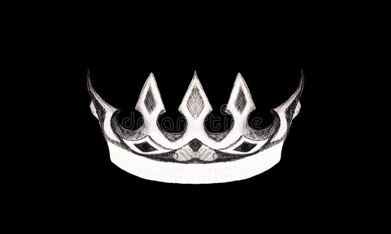 Royal Crown with Ornaments, on Black Background. Stock Illustration -  Illustration of collection, artwork: 144182888