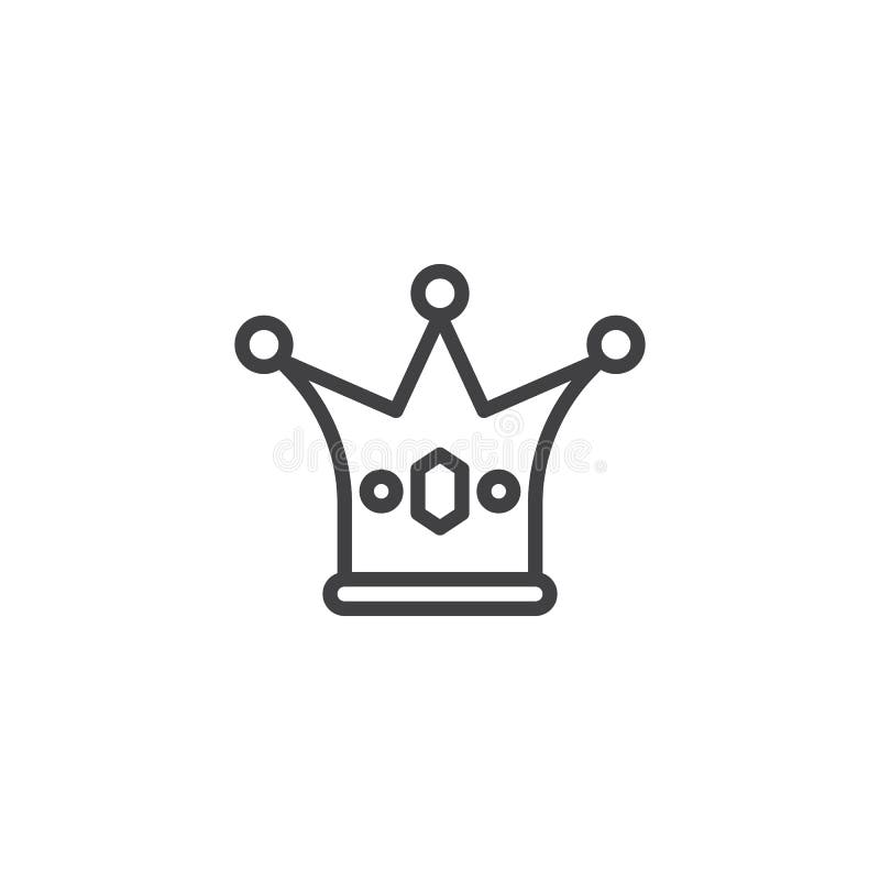 Download Royal Crown outline icon stock vector. Illustration of ...