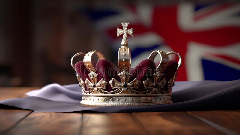 A Royal Crown with a Union Jack UK Flag. Coronation of the King Stock Photo  - Image of celebration, prince: 275478718