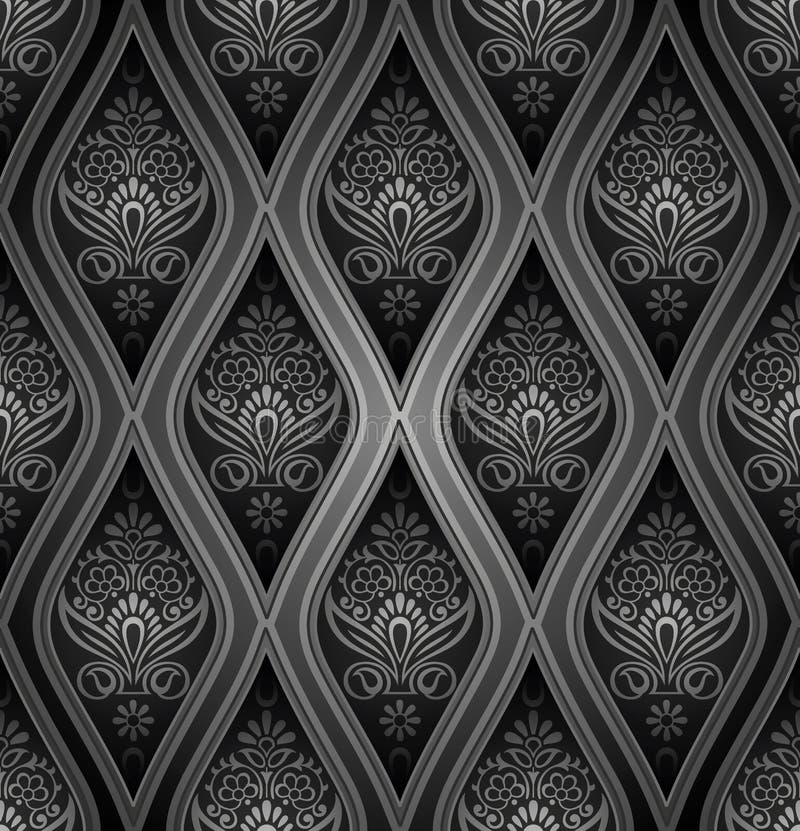Royal Damask Pattern for Fabric Design. Wallpaper Baroque, Damask