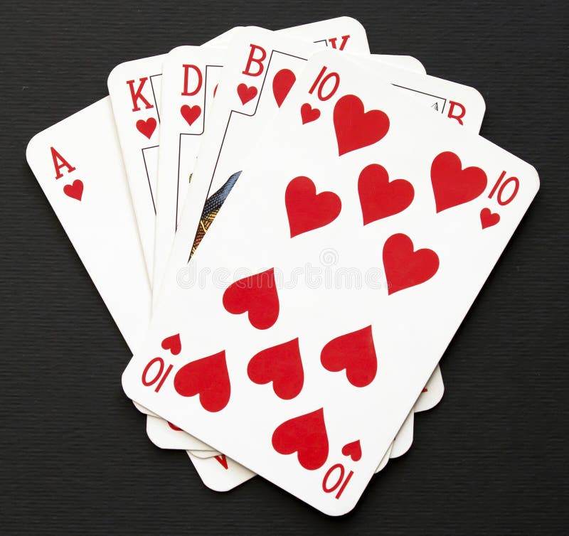 Royal flush stock photo. Image of four, money, spade 12870126