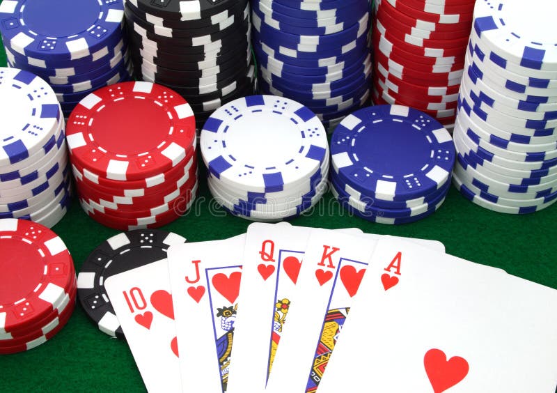 Royal flush stock photo