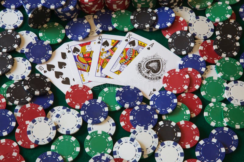 Royal Flush with chips