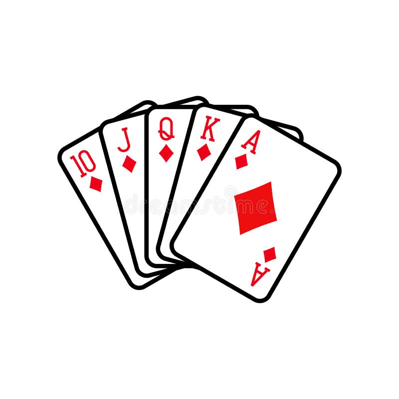 Ace playing cards com ondas abstratas.