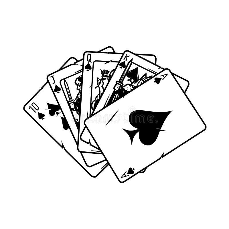Premium Vector  Poker with isolated cards on a black background