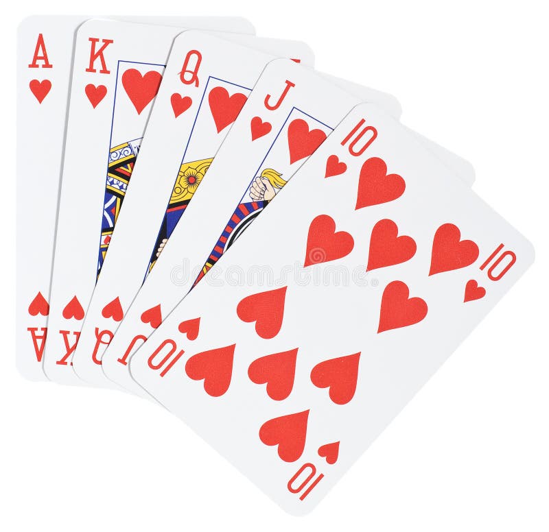 Royal Flush Poker Hand Clip Art