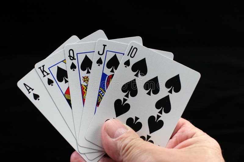 Royal Flush in Spades. stock photo. Image of gamble, hold 688990