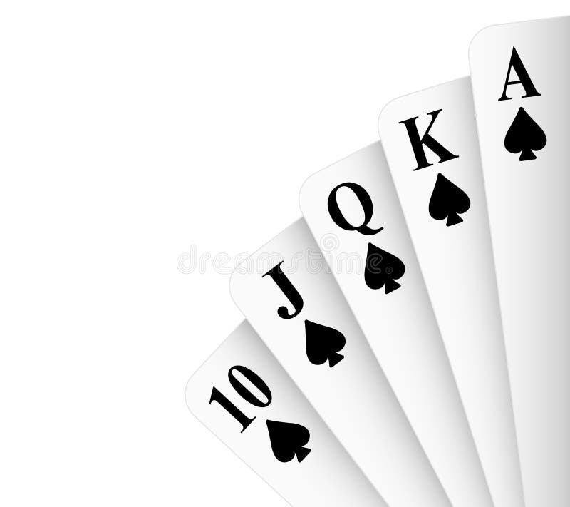 Royal Flush Spades stock illustration. Illustration of winning 71167647