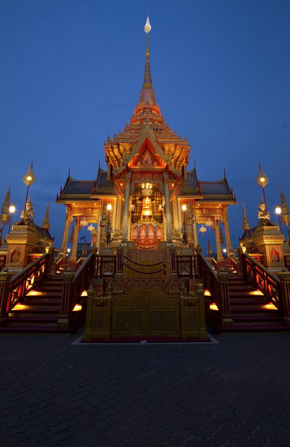 The Royal Funeral Pyre King Rama the 9th of Thailand. Stock Image