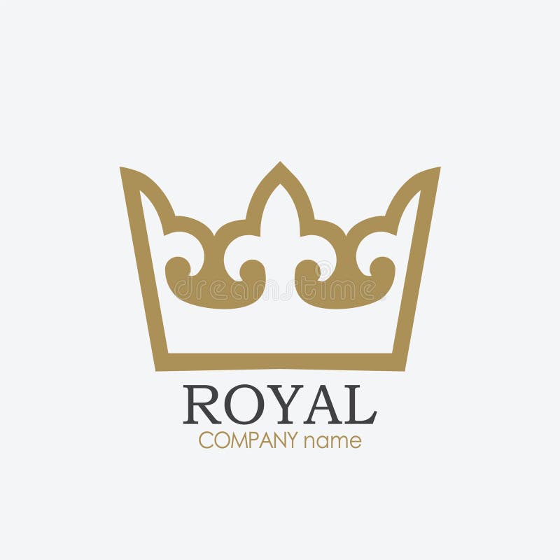 Royal Gold Crown Logo Design Stock Vector - Illustration of element