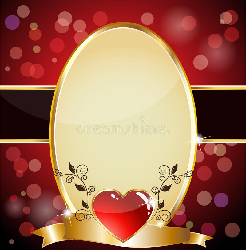 Royal heart card vector illustration