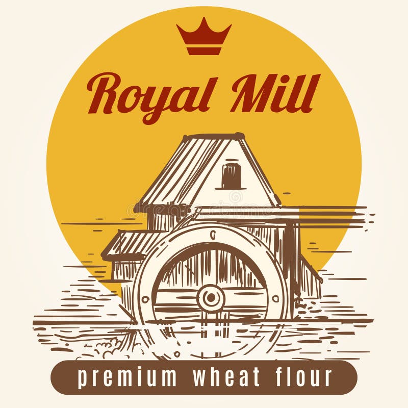 Royal mill banner design royalty free illustration Royal mill banner design royalty free illustration