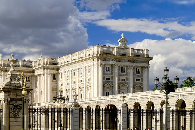 Royal Palace in Madrid royalty free stock photo