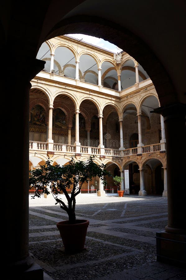 The Royal Palace in Palermo,Sicily Stock Image Image of construction
