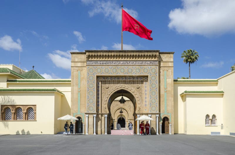 Royal Palace Rabat royaltyfria foton