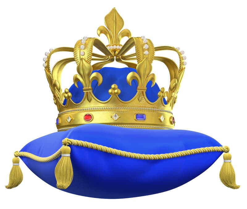 The Royal Pillow With Crown Stock Illustration - Image ...