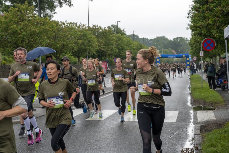 Royal Run with Crown Prince Frederik Running in a Group in Aarhus