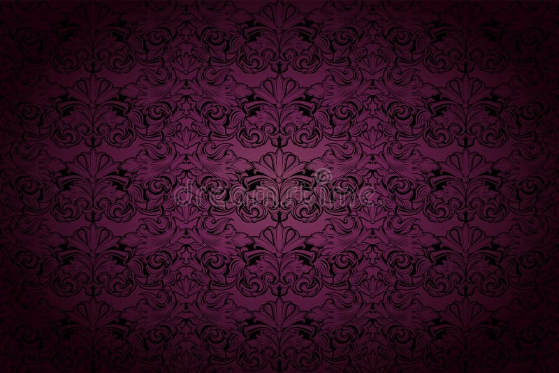 Royal, vintage, Gothic background in dark purple and black