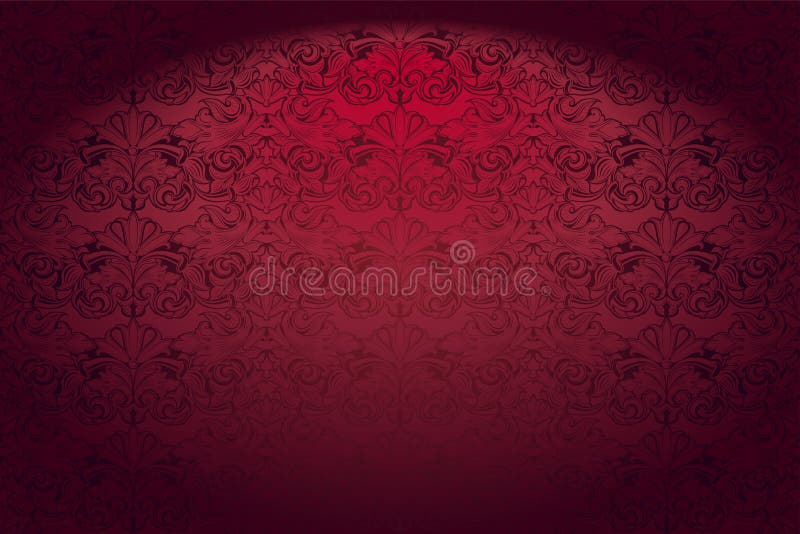 Royal, vintage, Gothic horizontal background in red