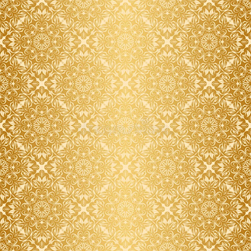 Royal Wallpaper Seamless Floral Pattern, Luxury Background Stock