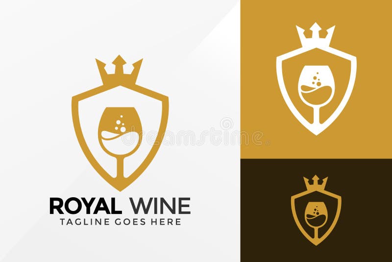 Royal Wine Logo Design, Brand Identity Logos Designs Vector