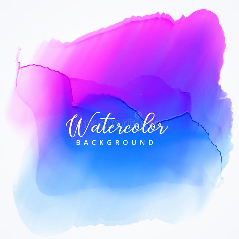 Roze blauwe aquarel vlek textuur vector achtergrond royalty-vrije illustratie