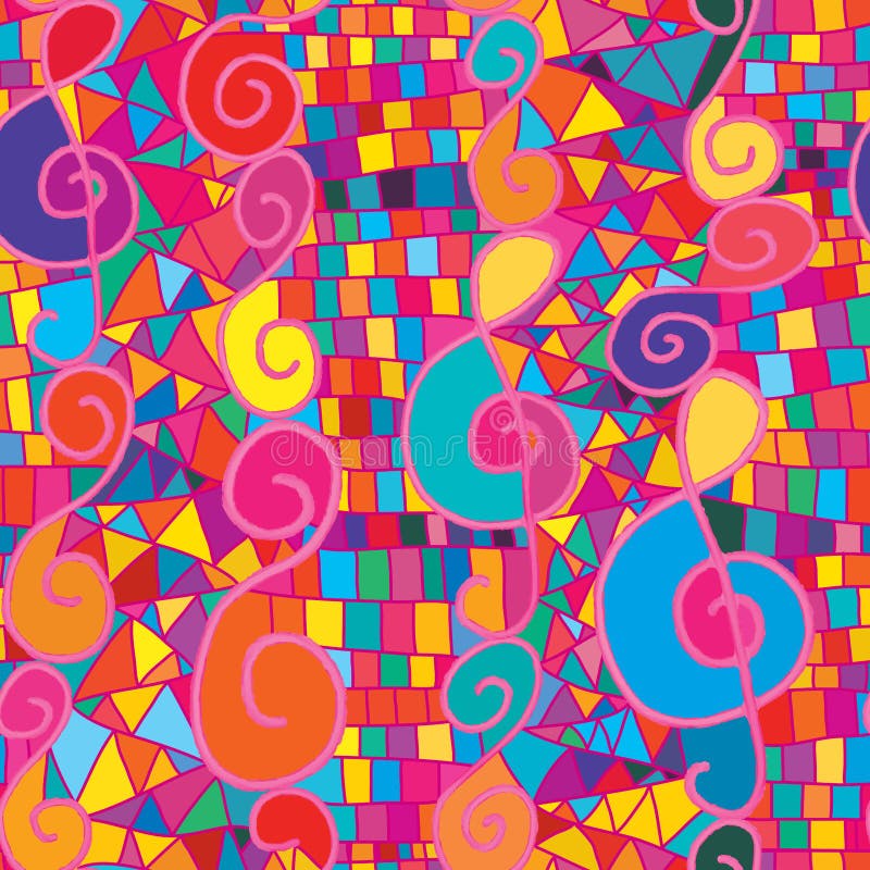 Roze de nota vertcial naadloos patroon van de waterverfmuziek royalty-vrije illustratie Roze de nota vertcial naadloos patroon van de waterverfmuziek royalty-vrije illustratie