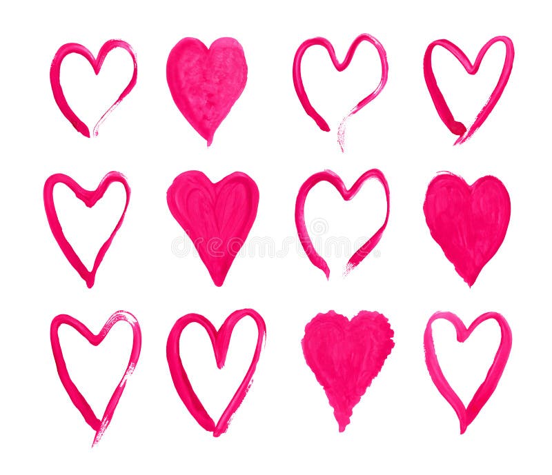 Roze elementen voor het ontwerp van de valentijnslijnen. hartromantische illustratie geïsoleerd op witte achtergrond royalty-vrije illustratie Roze elementen voor het ontwerp van de valentijnslijnen. hartromantische illustratie geïsoleerd op witte achtergrond royalty-vrije illustratie