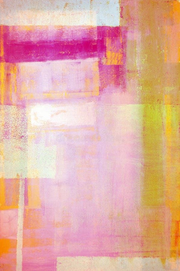 Roze en Geel Abstract Art Painting royalty-vrije stock foto's Roze en Geel Abstract Art Painting royalty-vrije stock foto's