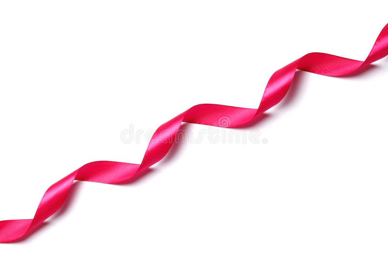 Roze lint op witte achtergrond stock fotografie Roze lint op witte achtergrond stock fotografie