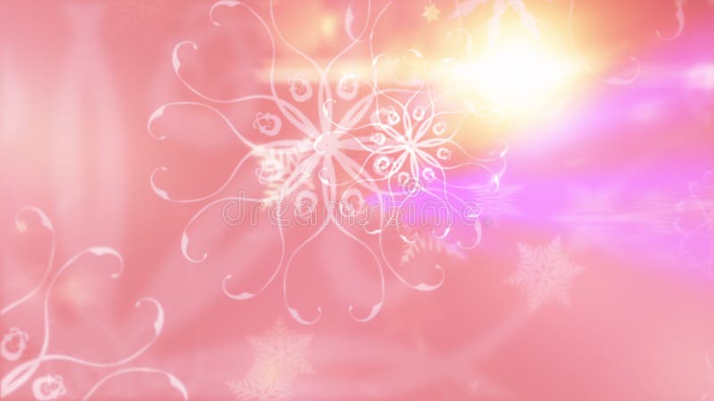 Roze pastel bokeh sneeuwvlokken en niet-geconcentreerde bokeh