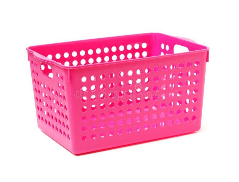 Roze plastic manden royalty-vrije stock foto Roze plastic manden royalty-vrije stock foto
