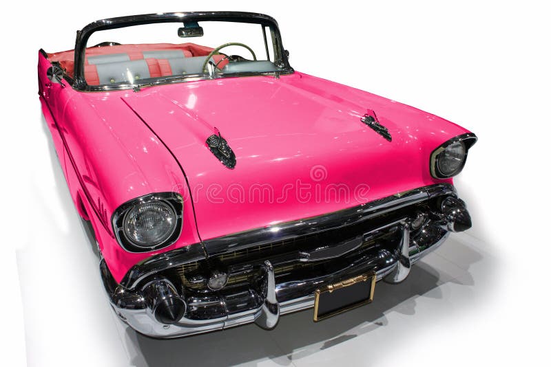 Roze retro auto stock foto. Image of retro, typisch, klassiek 24640678