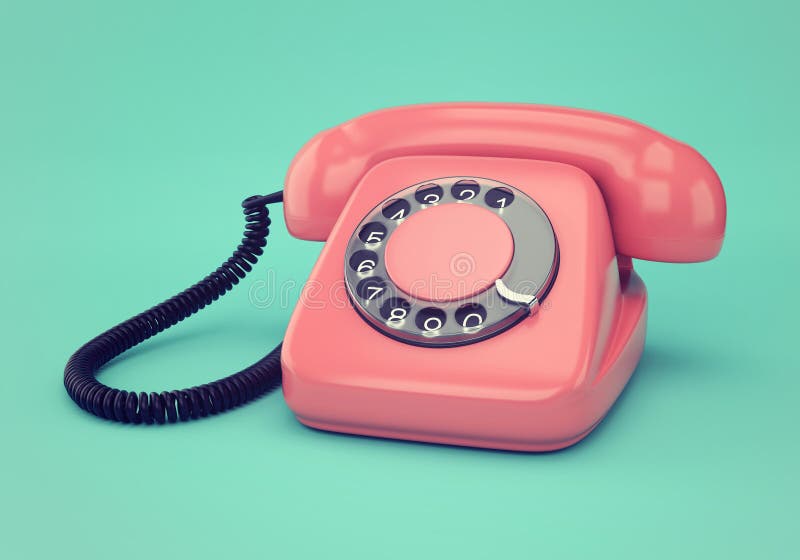 Roze retro telefoon