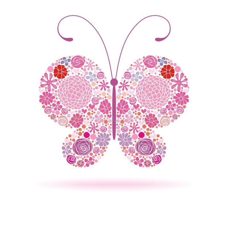 Roze vlinder royalty-vrije illustratie Roze vlinder royalty-vrije illustratie