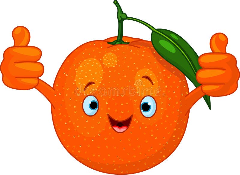 Rozochocona postać z kreskówki pomarańcze