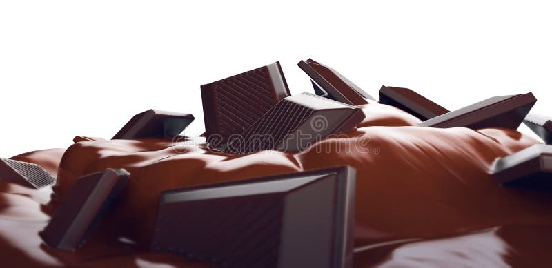 Roztapiający czekoladowi bary ilustracja wektor