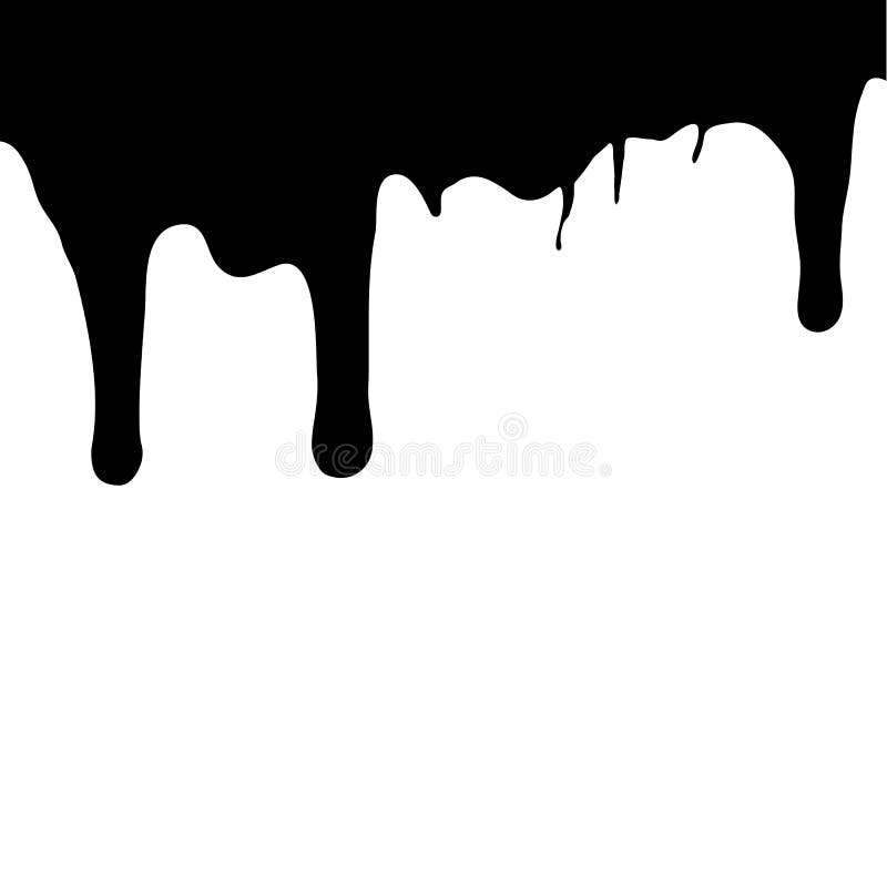 Roztapiający czekoladowy obcieknięcie na białym tle ilustracja wektor