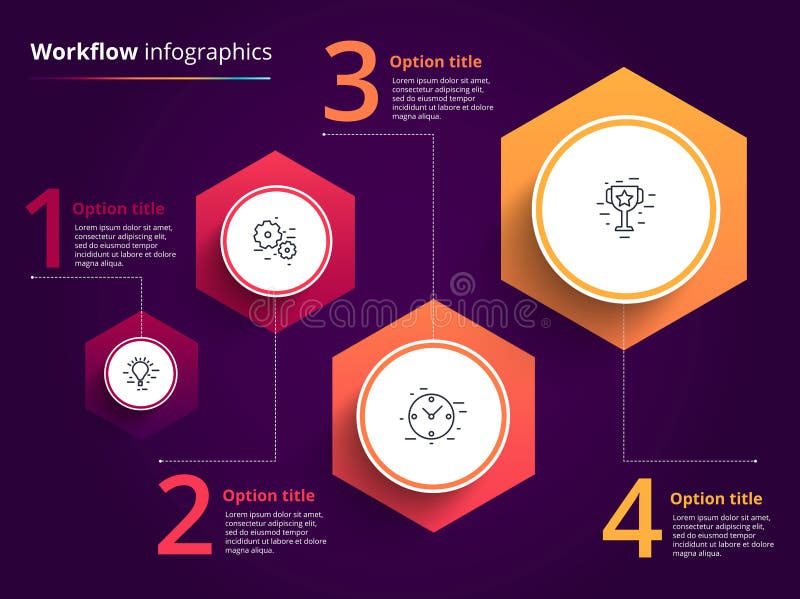 Rozwój biznesu mapy infographics z 4 kroków okręgami Circula ilustracji Rozwój biznesu mapy infographics z 4 kroków okręgami Circula ilustracji