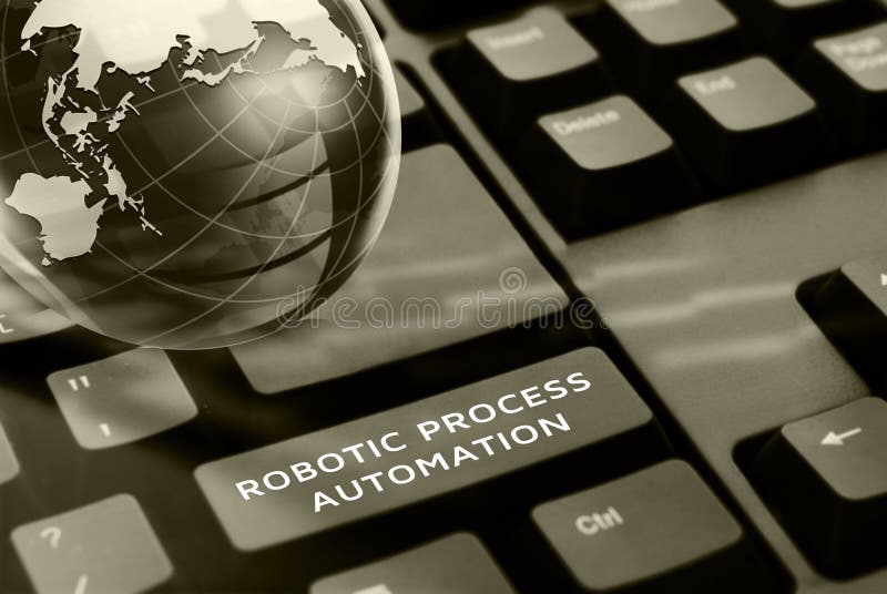 RPA Robotic process automation innovation technology concept. royalty free stock images