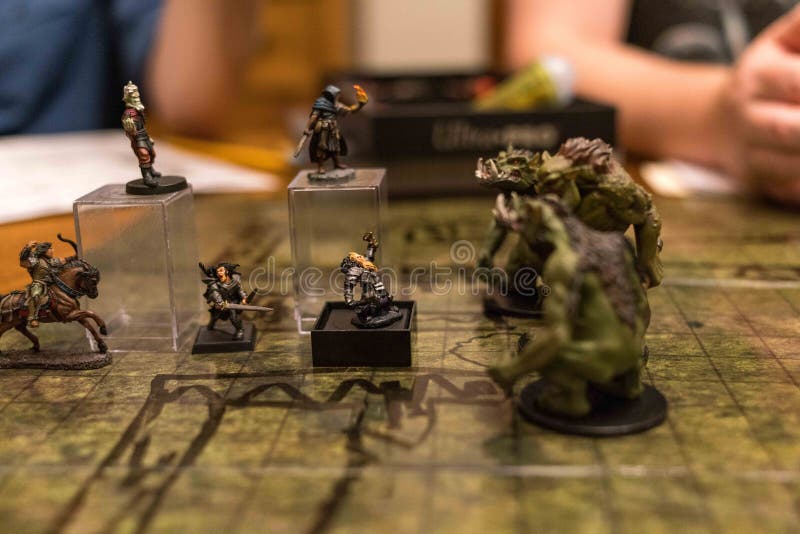 RPG game, side view miniature and models